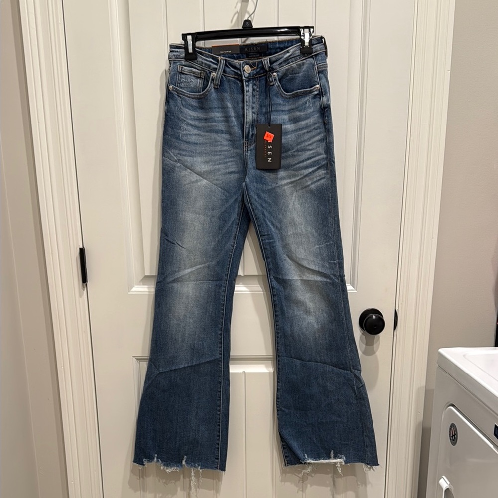 Trendy Blue Flare Jeans for Women